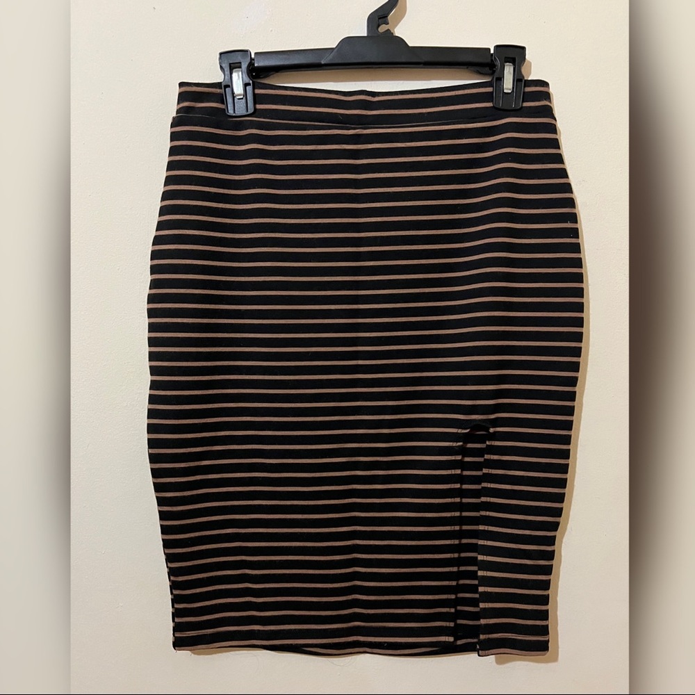 Fitted Skirt with a Leg Cut Out